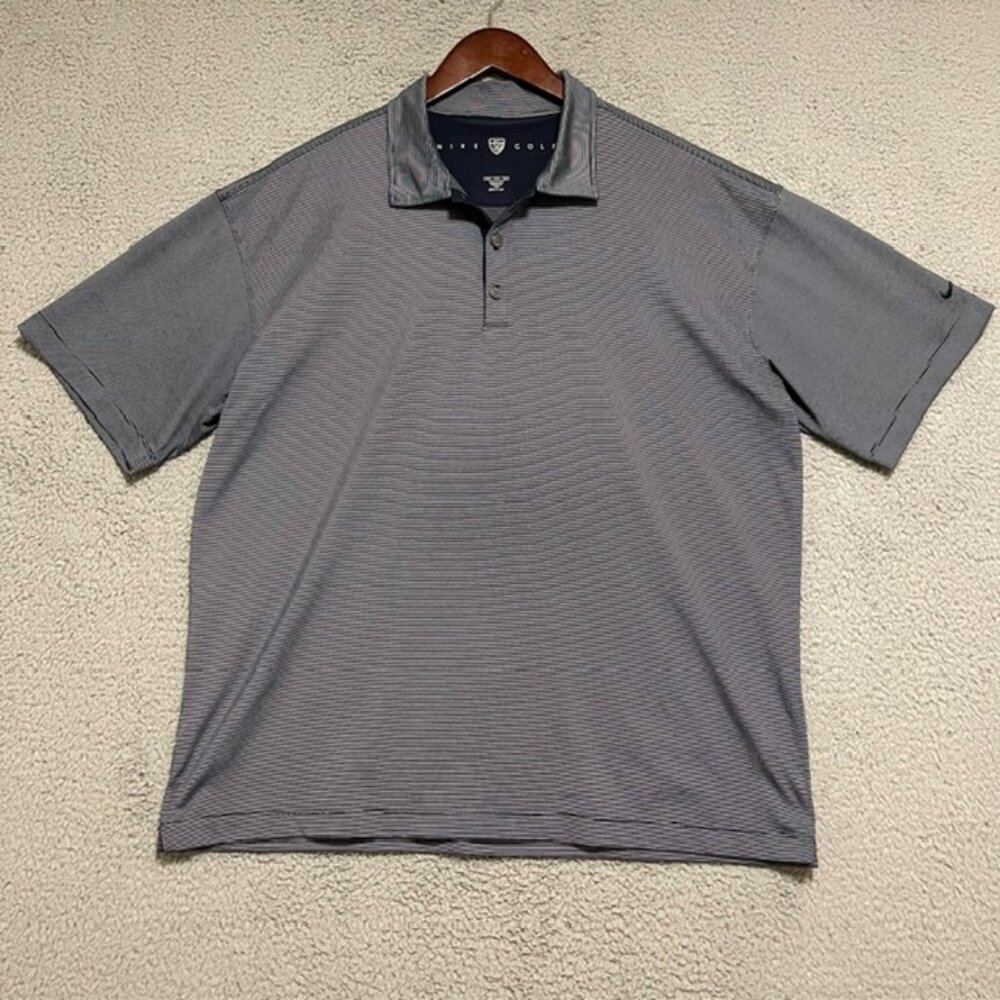 Nike Golf Polo Shirt Mens 2XL XXL Preppy Short Sleeve Dri-Fit UV Comfort Stretch